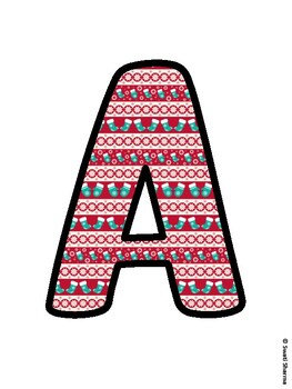 Christmas Bulletin Board Letters, Christmas Alphabet Posters