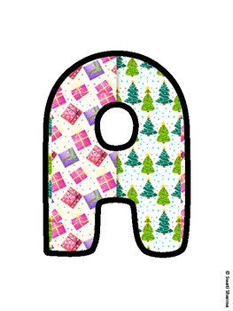 Christmas Bulletin Board Letters, Christmas Alphabet Posters