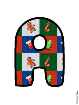 Christmas Bulletin Board Letters, Christmas Alphabet Posters