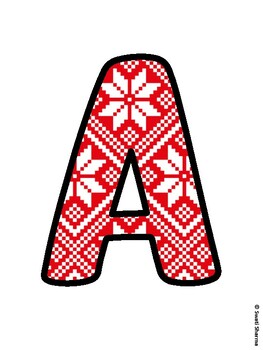 Christmas Bulletin Board Letters, Christmas Alphabet Posters