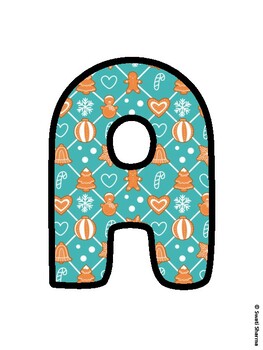 Christmas Bulletin Board Letters, Christmas Alphabet Posters