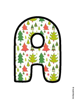 Christmas Bulletin Board Letters, Christmas Alphabet Posters