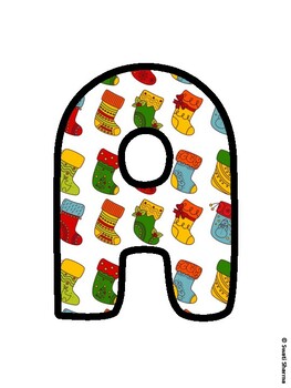 Christmas Bulletin Board Letters, Christmas Alphabet Posters