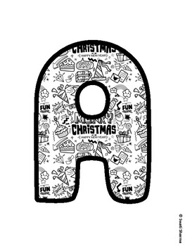Christmas Bulletin Board Letters, Christmas Alphabet Posters