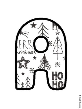 Christmas Bulletin Board Letters, Christmas Alphabet Posters