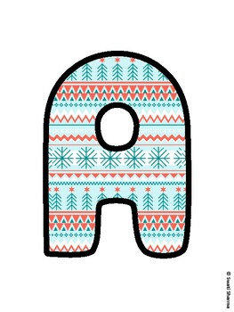 Christmas Bulletin Board Letters, Christmas Alphabet Posters