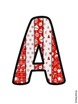 Christmas Bulletin Board Letters, Christmas Alphabet Posters