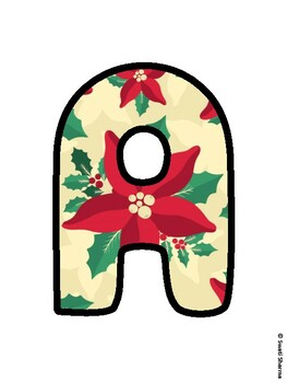 Christmas Bulletin Board Letters, Christmas Alphabet Posters