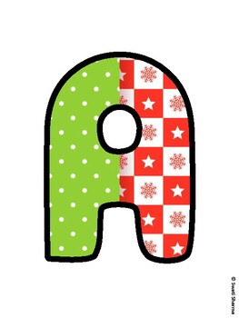 Christmas Bulletin Board Letters, Christmas Alphabet Posters
