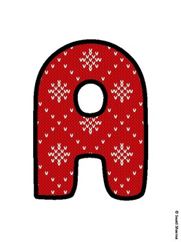 Christmas Bulletin Board Letters, Christmas Alphabet Posters
