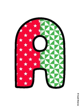 Christmas Bulletin Board Letters, Christmas Alphabet Posters