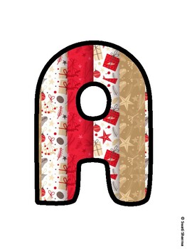 Christmas Bulletin Board Letters, Christmas Alphabet Posters