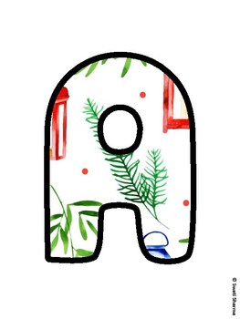 Christmas Bulletin Board Letters, Christmas Alphabet Posters