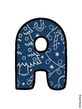 Christmas Bulletin Board Letters, Christmas Alphabet Posters