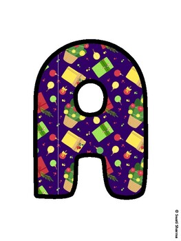 Christmas Bulletin Board Letters, Christmas Alphabet Posters