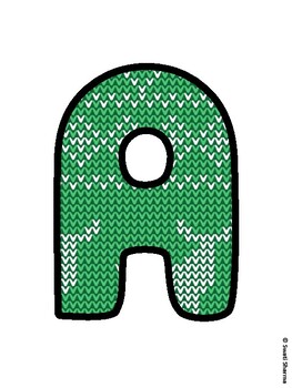 Christmas Bulletin Board Letters, Christmas Alphabet Posters