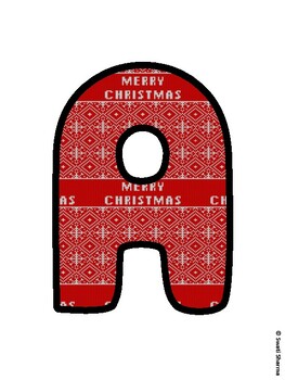 Christmas Bulletin Board Letters, Christmas Alphabet Posters