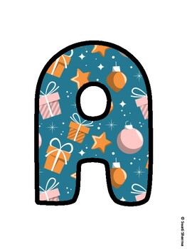Christmas Bulletin Board Letters, Christmas Alphabet Posters