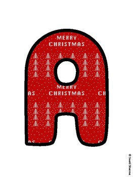 Christmas Bulletin Board Letters, Christmas Alphabet Posters