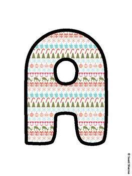 Christmas Bulletin Board Letters, Christmas Alphabet Posters