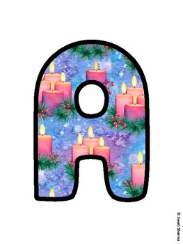 Christmas Bulletin Board Letters, Christmas Alphabet Posters