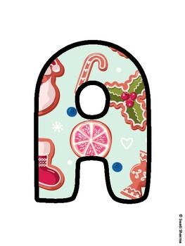 Christmas Bulletin Board Letters, Christmas Alphabet Posters