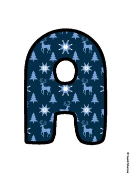 Christmas Bulletin Board Letters, Christmas Alphabet Posters