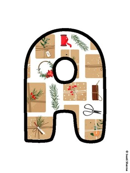 Christmas Bulletin Board Letters, Christmas Alphabet Posters
