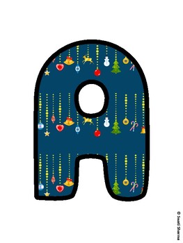 Christmas Bulletin Board Letters, Christmas Alphabet Posters