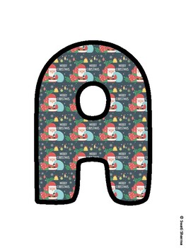 Christmas Bulletin Board Letters, Christmas Alphabet Posters