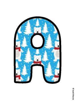 Christmas Bulletin Board Letters, Christmas Alphabet Posters