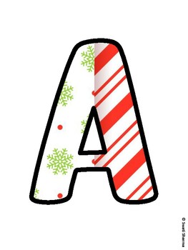 Christmas Bulletin Board Letters, Christmas Alphabet Posters
