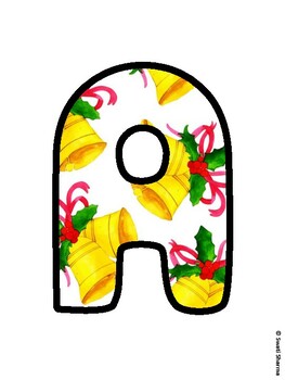 Christmas Bulletin Board Letters, Christmas Alphabet Posters