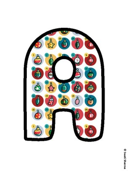 Christmas Bulletin Board Letters, Christmas Alphabet Posters