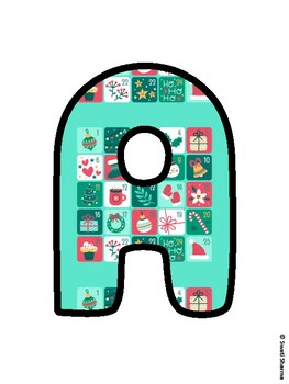 Christmas Bulletin Board Letters, Christmas Alphabet Posters