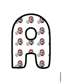 Christmas Bulletin Board Letters, Christmas Alphabet Posters