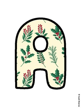 Christmas Bulletin Board Letters, Christmas Alphabet Posters
