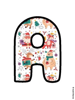 Christmas Bulletin Board Letters, Christmas Alphabet Posters