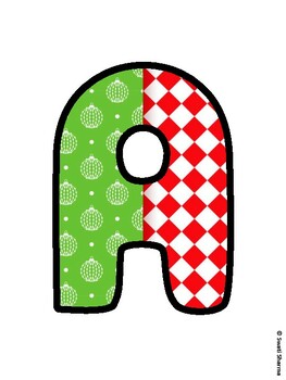 Christmas Bulletin Board Letters, Christmas Alphabet Posters