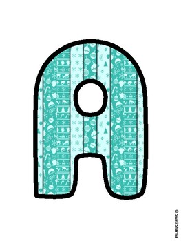 Christmas Bulletin Board Letters, Christmas Alphabet Posters
