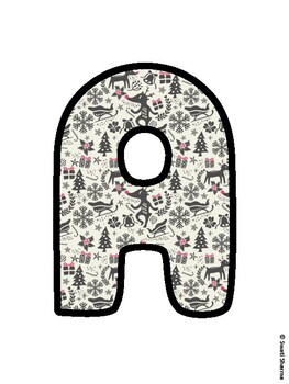 Christmas Bulletin Board Letters, Christmas Alphabet Posters