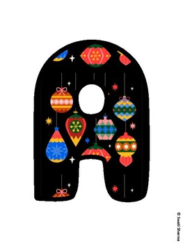Christmas Bulletin Board Letters, Christmas Alphabet Posters