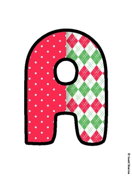 Christmas Bulletin Board Letters, Christmas Alphabet Posters