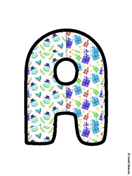 Christmas Bulletin Board Letters, Christmas Alphabet Posters
