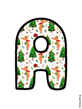 Christmas Bulletin Board Letters, Christmas Alphabet Posters
