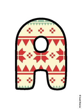 Christmas Bulletin Board Letters, Christmas Alphabet Posters