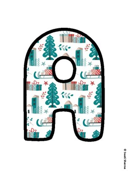 Christmas Bulletin Board Letters, Christmas Alphabet Posters