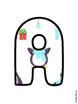 Christmas Bulletin Board Letters, Christmas Alphabet Posters