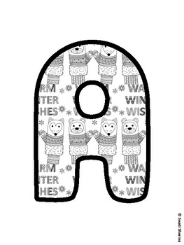 Christmas Bulletin Board Letters, Christmas Alphabet Posters