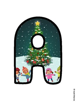 Christmas Bulletin Board Letters, Christmas Alphabet Posters